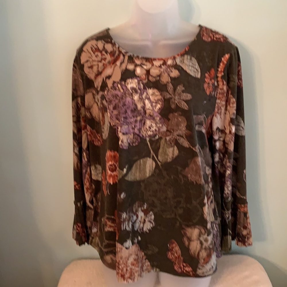 Chicos floral fall colors blouse
